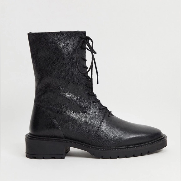 ASOS Shoes - NWT ASOS DESIGN Alton leather lace up boots in black